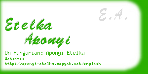 etelka aponyi business card